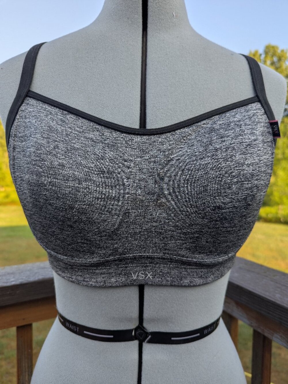 Victoria's Secret VSX Sport Heather Grey Crisscross Sports Bra 34DD